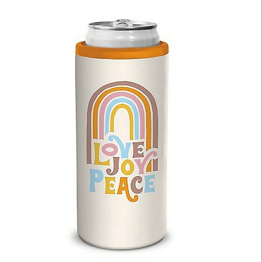 💥💥BUY 5 GET 3  FREE  FLove Joy Peace Rainbow Stainless Steel Slim-Can C
